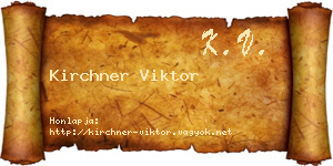 Kirchner Viktor névjegykártya